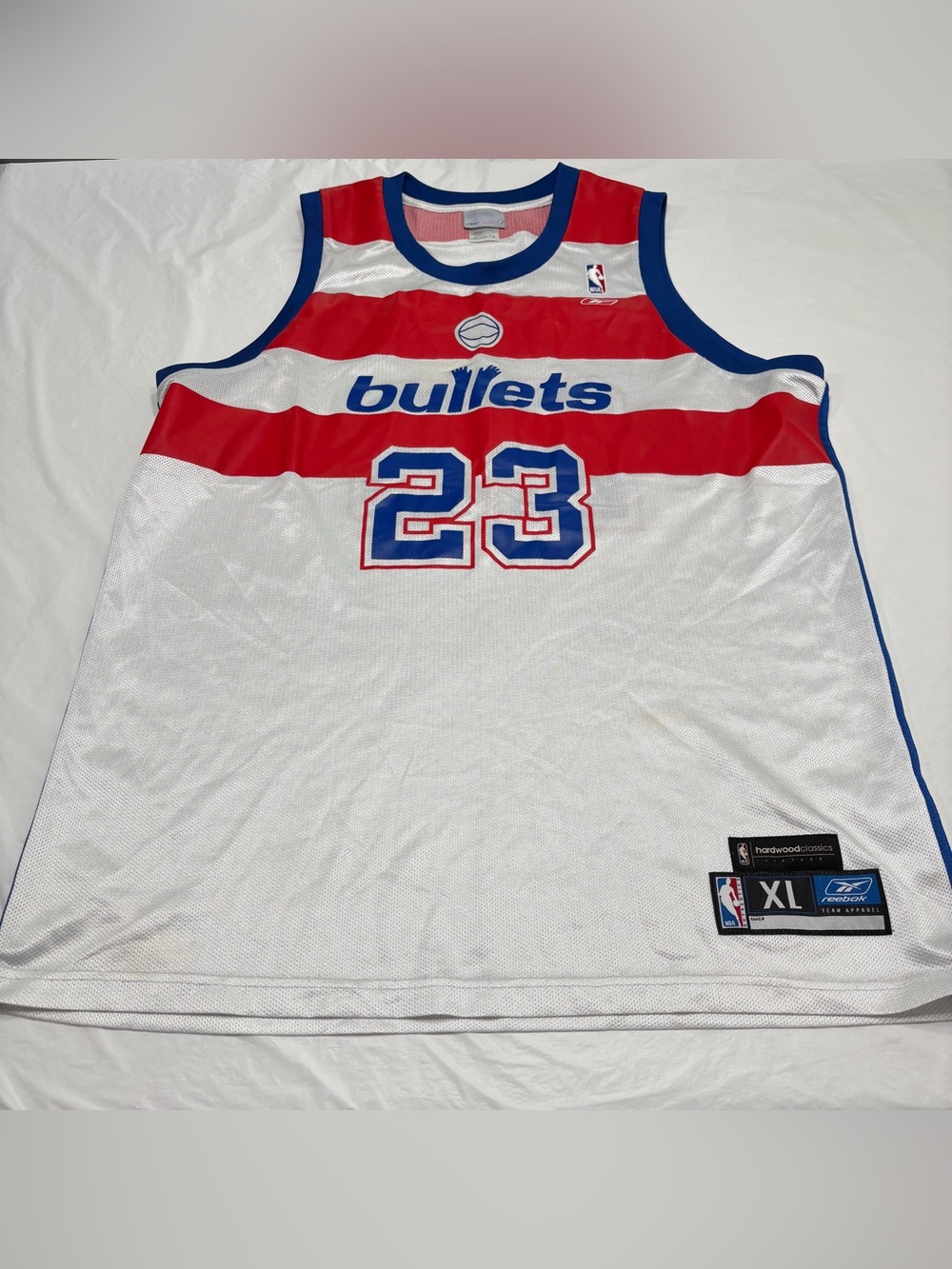 Jordan Throwback Washington Bullets #23 Reebok Basketball Jersey Men's XL